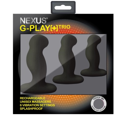 Nexus - G-Play Trio Plus Unisex Vibrator Pack S/M/L Black